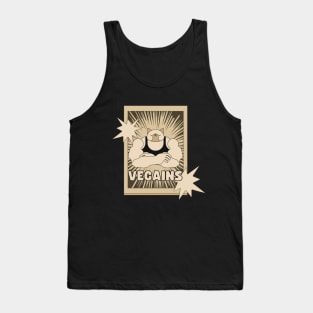 Vegains Strong Funny Vegan Power Pun Tank Top